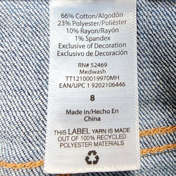 Time And Tru Mid-Rise Rolled Ripped Shorts Size 8 - Picture 6 of 11